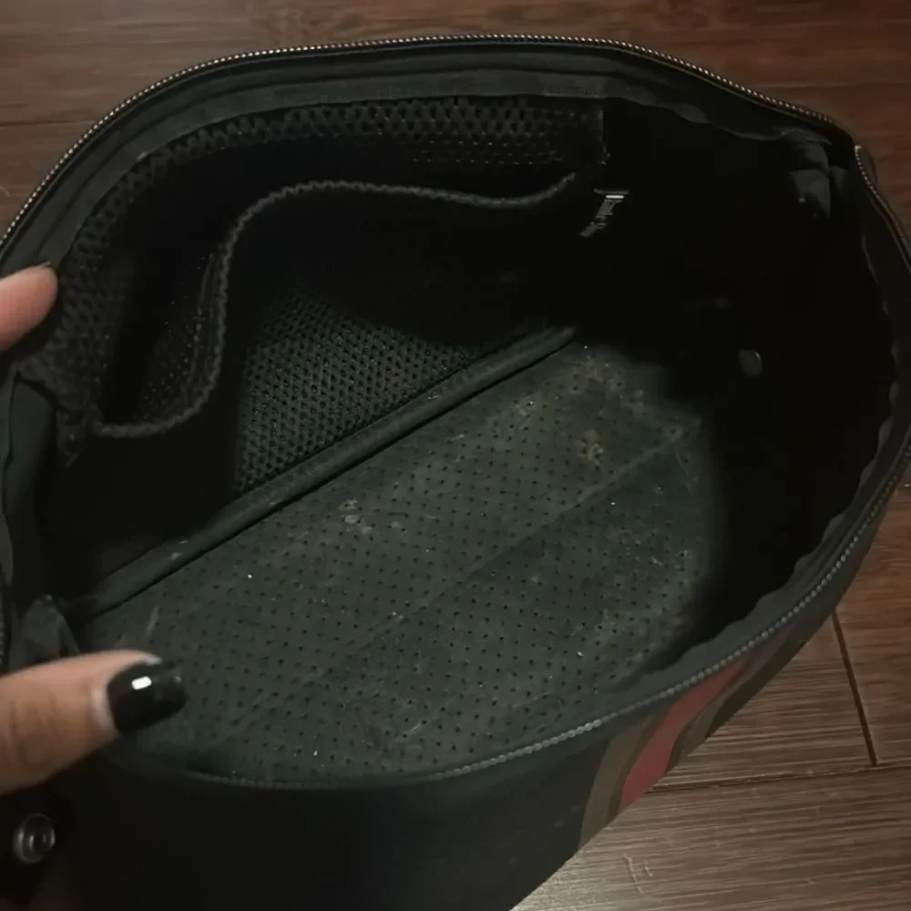 Black Coated Neoprene Travel Case - Large Cosmetic Case - Washable - Zipper